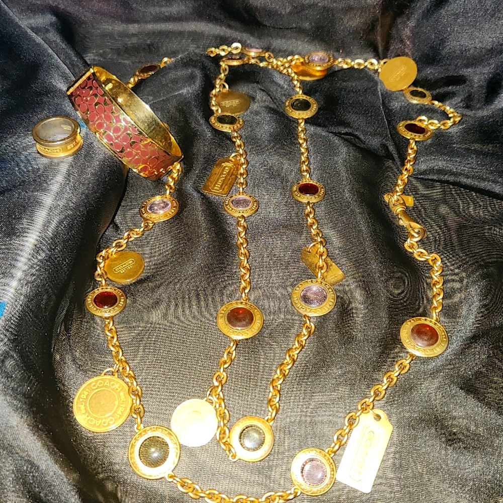 Coach Necklace and Bracelet